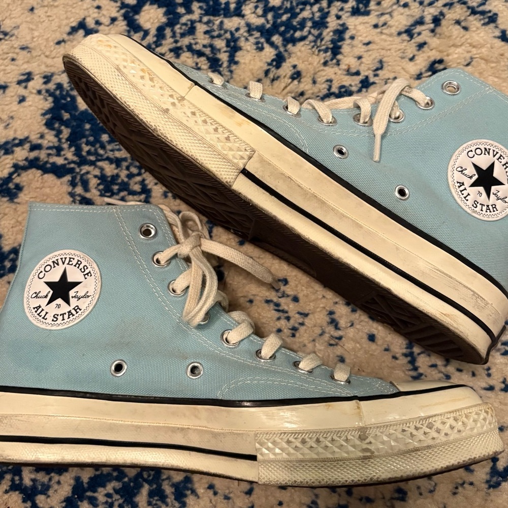 Converse Light Blue High Top Chuck Taylor All Star Sneakers